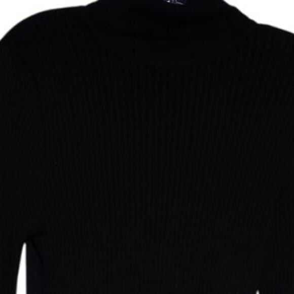 LCR Black Edition Turtleneck Sweater Mens M Black Pullover Knit - Picture 2 of 4